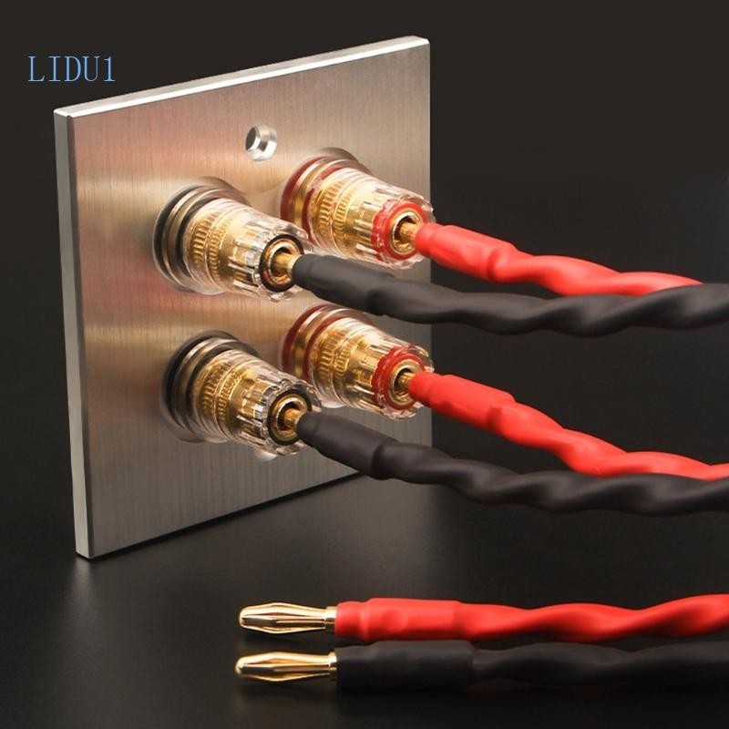 Lidu1 God Rhodium Plated Binding Post ในแผ่นผนังป้องกันการขัดทองแดงในอลูมิเนียมอัลลอยด์พร้อมกระบวนการวาดลวด