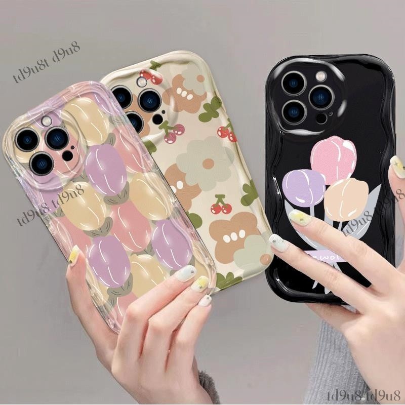 Ins Charming ดอกไม้กันกระแทกเคสโทรศัพท์ OPPO RENO 12 11 10 9 8 7 6 5 PRO 4 SE 3 4Z 7Z 8Z 8T 5G 11F R