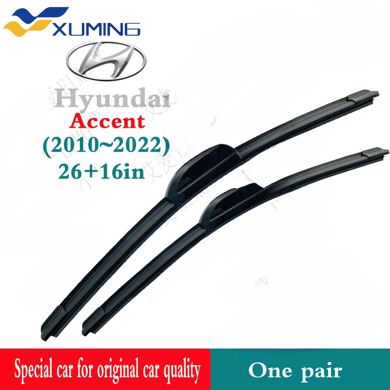 Xm Hyundai Accent ใบปัดน้ําฝน ( 2010 ~ 2022) ที่ปัดน้ําฝนหน้าต่างด้านหน้ารถยนต์ ACENT