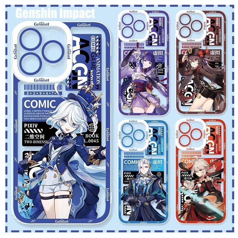 Genshin Impact Furina Arlecchino สําหรับ Realme C63 C65 C67 12 9 Pro Plus C53 C55 C11 C15 C35 ปลอกนุ่มการ์ตูนซิลิโคนใส