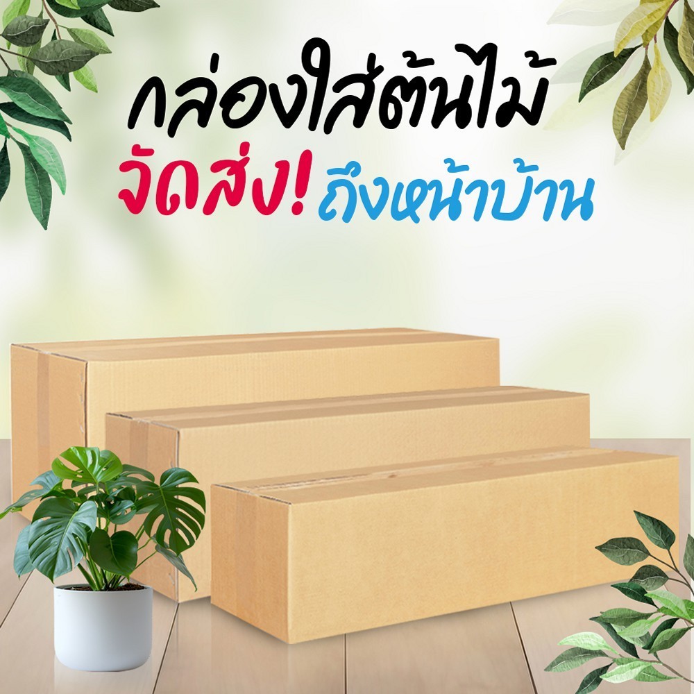 กล่องใส่ต้นไม้ กล่องไปรษณีย์ ฝาชน สีน้ำตาล เบอร์ 1,2,3 จ่าหน้า-ไม่จ่าหน้า (แพ็ค10ใบ)