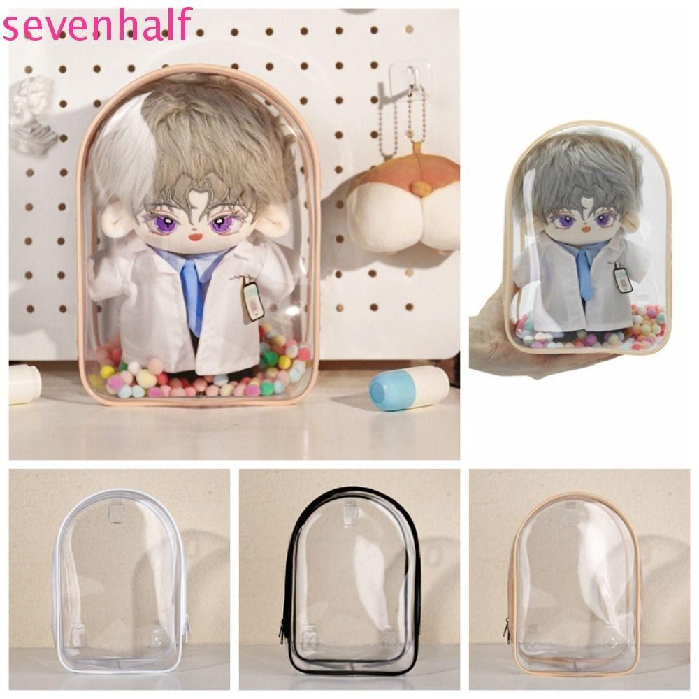 เซเว่นฮาล์ฟ ตุ๊กตาตุ๊กตาแสดงกล่อง,แววกันฝุ่นผ้าฝ้ายตุ๊กตาซื้อกลับบ้านกระเป๋า,กระเป๋าใส่เหรียญพีวีซีมัลติฟังก์ชั่ข้นตุ๊กตาใสออแกไนเซอร์กระเป๋าเครื่อ