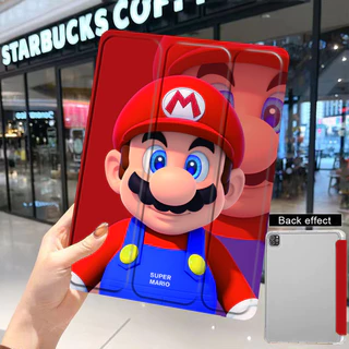 Mario เคสไอแพด โหมดสามพับ For Air6 11นิ้ว Air4 Air5 gen10 Gen7 gen8 gen9 gen5gen6 Air1/2 Air3 pro11 mini4/Mini5/mini6