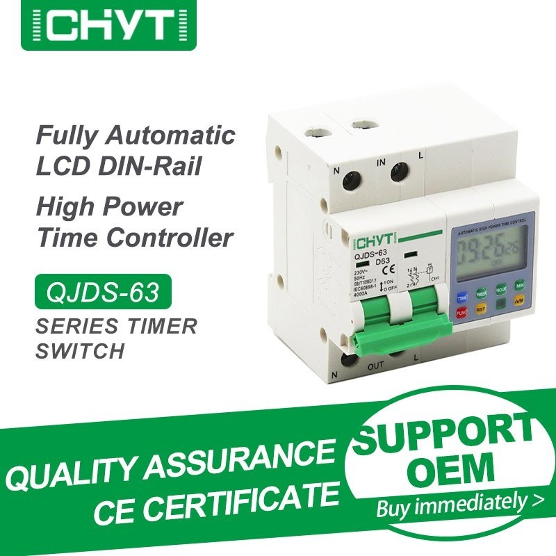✡Free Shipping CHYT QJDS-63 Circuit Breaker  AC 230V 63A Household LCD Digital Display Fully Automat