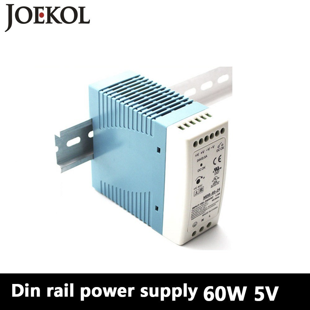 ⁑MDR-60 Din Rail Power Supply 50W 5V 10A,Switching Power Supply AC 110v/220v Transformer To DC 5v,wa