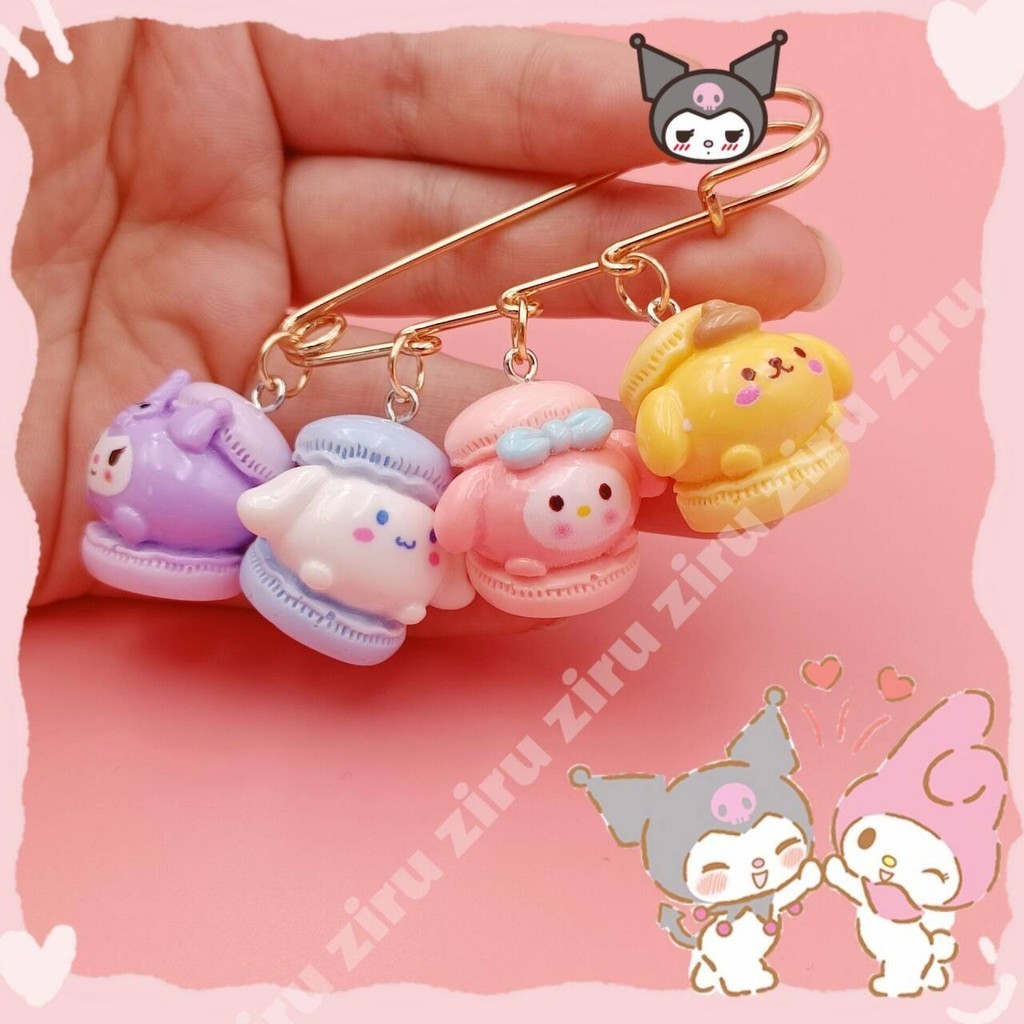 Original Cinnamoroll เข็มกลัด 3D เรซิ่น Kuromi เข็มกลัด Lapel Pins บุคลิกภาพตกแต่งกระเป๋าเด็กของขวัญ