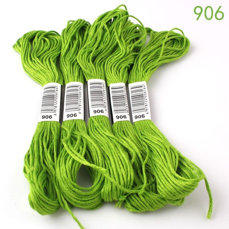 5 Skeins DMC ด้าย 898-957 ปักครอสติส 8 เมตรพรีเมี่ยมสีรุ้งเย็บปักถักร้อยไหมขัดฟัน