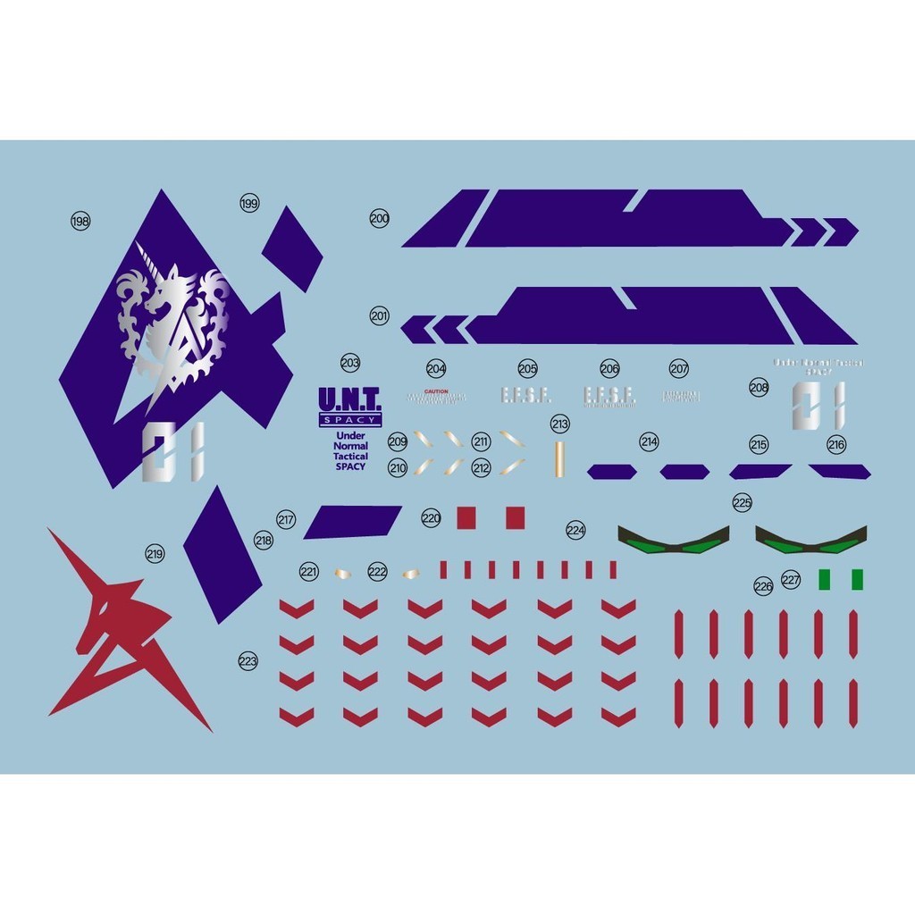 1010 Yujiao Land Hi Nu V-tiger hi-v RX-93 Water Slide Decal 1010GM011