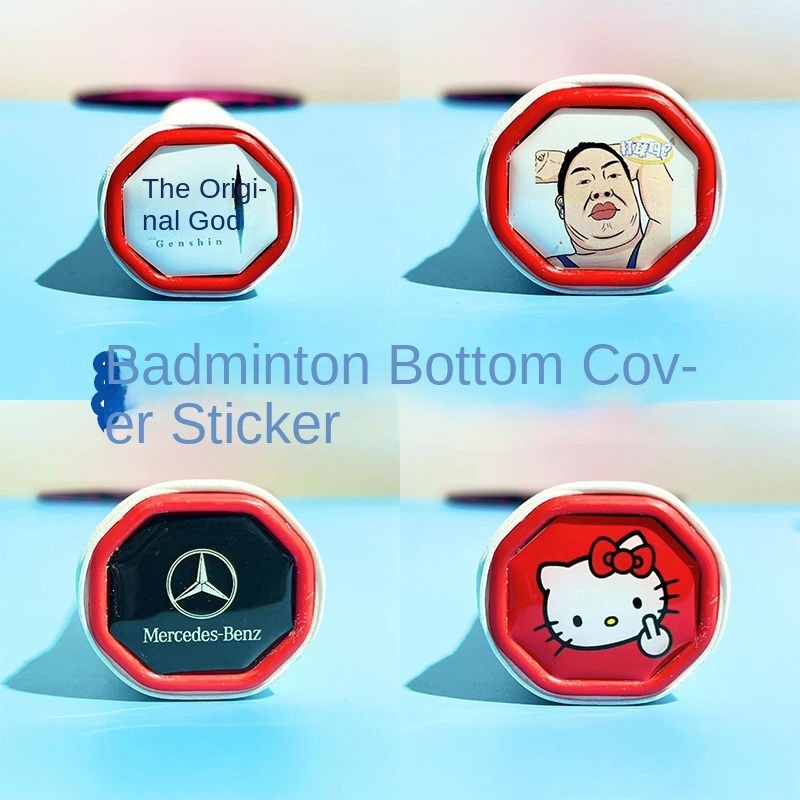ในสต็อก แบดมินตัน อุปกรณ์ อุปกรณ์เสริมไม้แบดมินตันใช้ได้ทั่วไปฝาครอบด้านล่างด้ามจับ Thunder Hollow Suspension โปร่งใสฝาไม้แบดมินตันใช้ได้ทั่วไป