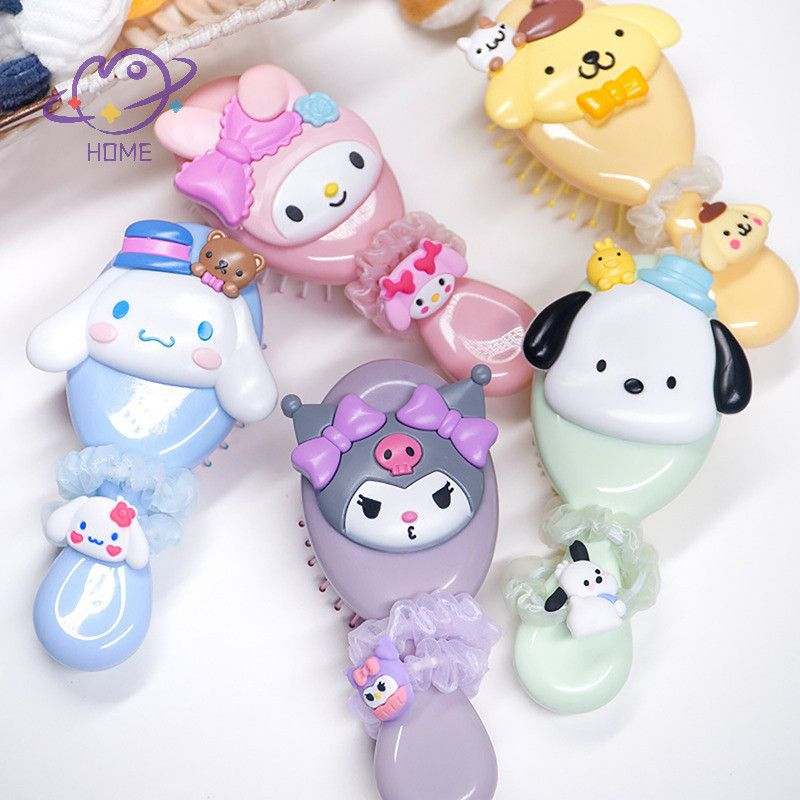 [mayhome] หวีนวดเบาะลม Sanrio Cinnamoroll Kuromi Mymelody Pochacco หวีแบบพกพาแปรงผมสําหรับสาวของขวัญการ์ตูน {TH}