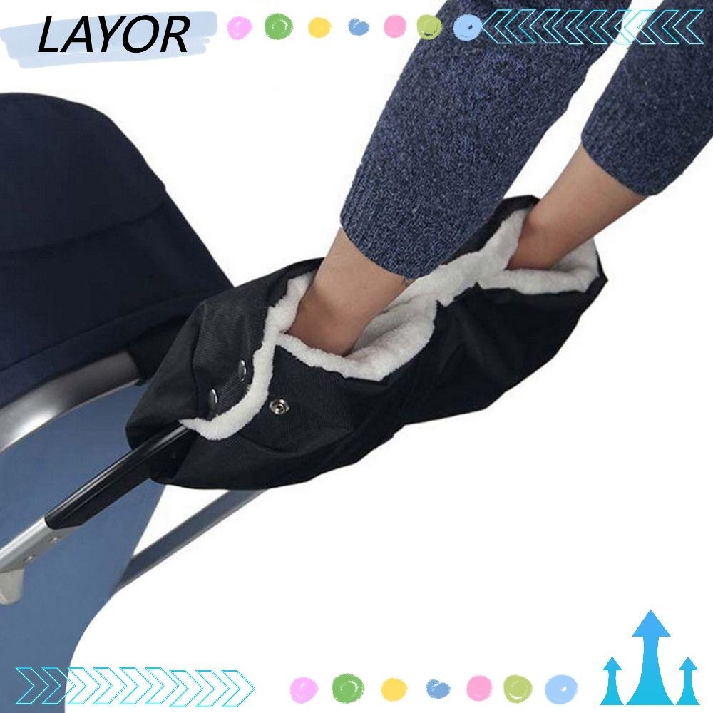 Lay ถุงมือฤดูหนาวกันน้ํา Windproof รถเข็นเด็ก Hand Muff