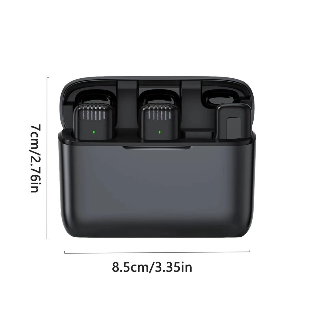 J11/J13 Wirelessไมโครโฟน ไร้สายลดเสียงรบกวน ไมโครโฟนบันทึกสัมภาษณ์สดสำหรับโคมไฟประเภท ไมโครโฟนไร้สาย พร้อมเคสชาร์จ