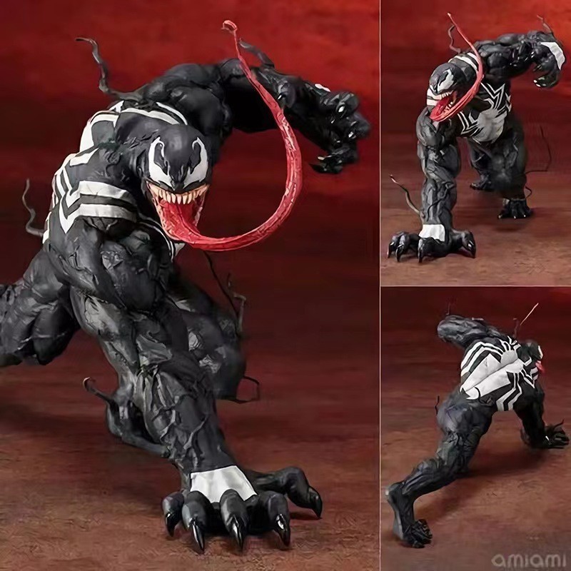 Marvel Venom คอสเพลย์ Spider Man The Avengers อะนิเมะรูป COD สต็อกรูปตุ๊กตาของเล่นสําหรับของขวัญเด็กคอลเลกชันเครื่องประดับรถบ้านเค้กตกแต่ง Gacha