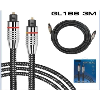 ✅มาตรฐาน GLINK GL-166 OPTICAL Audio Cable Interface Fiber Optic สายออฟติคอล สัญญาณเสียง สายถัก 24K Gold plated Connector