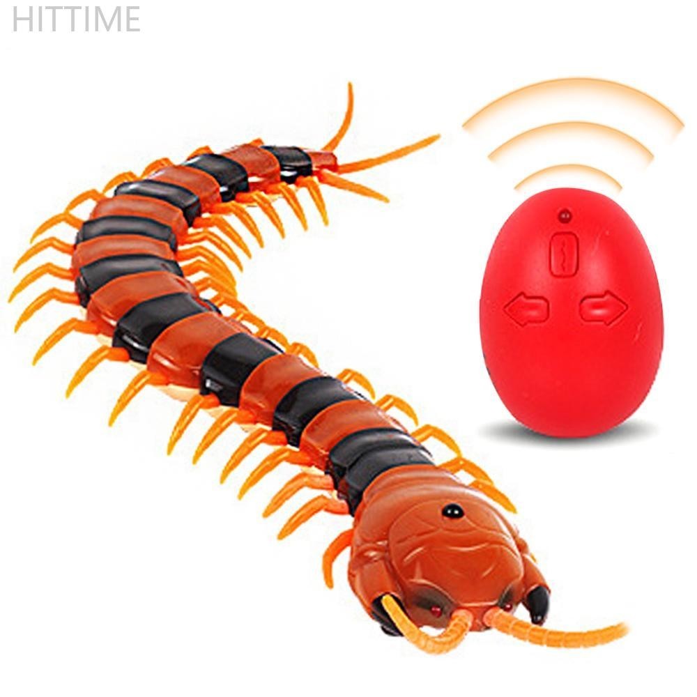 Hittime อินฟราเรดเหมือนจริงรีโมทคอนโทรลตะขาบของเล่นชาร์จได้ Chilopod Scorendra แมลงตลกน่ากลัว Trick ของเล่น E3J5
