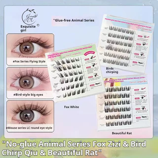 Mr.wish Animal 2.0 False Eyelashes Beautiful Mouse Bird Chirp Fox White Glue Novice Style Lazy Three-step Eye Makeup Tool