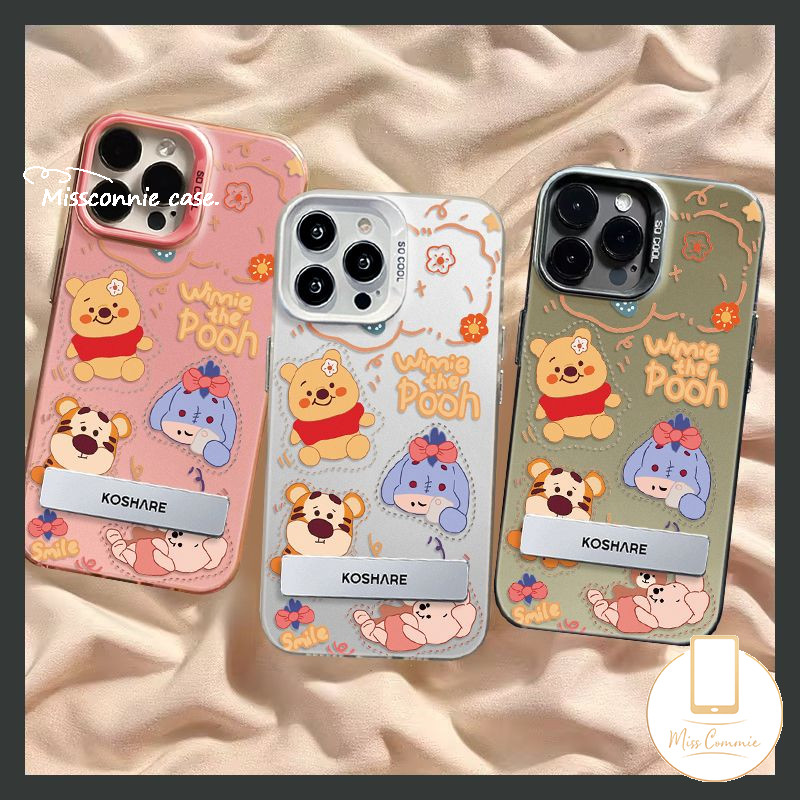 สําหรับoppo A58 A9 A7 A11 A3s A38 A12 A18 A74 A36 A15s A5 A95 A76 A1K A17 A55 A53 A5s A54 A33 A15 A16 A31 A16K หมีพูห์น่ารัก เคส