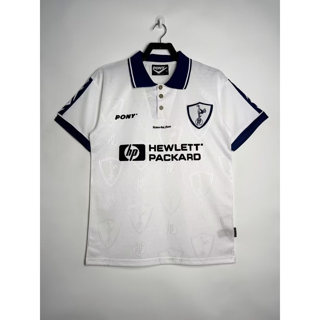 99797 เสื้อฟุตบอลทีมท็อตแน่ม ฮอตสเปอร์เหย้าย้อนยุค อ่า.+เสื้อฟุตบอลแขนสั้นคุณภาพสูง