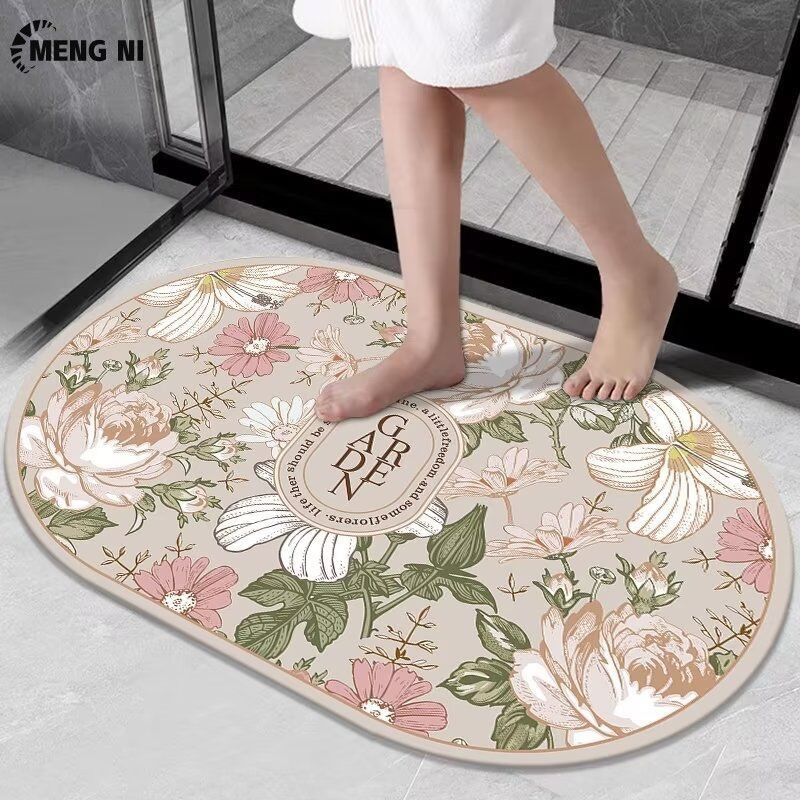 ไดอะตอมโคลนดูดซับห้องน้ําห้องครัวพรมห้องน้ําหนานุ่มลื่นสิ่งสกปรกทนเสื่อปูพื้นแห้งเร็ว