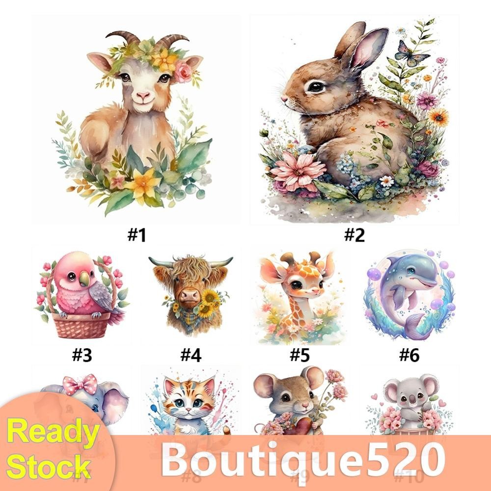 เย็บปักถักร้อยเต็มรูปแบบ Eco-ด้ายฝ้าย 11CT พิมพ์สัตว์ Cross Stitch Art 40x40 ซม. [boutique520.th]