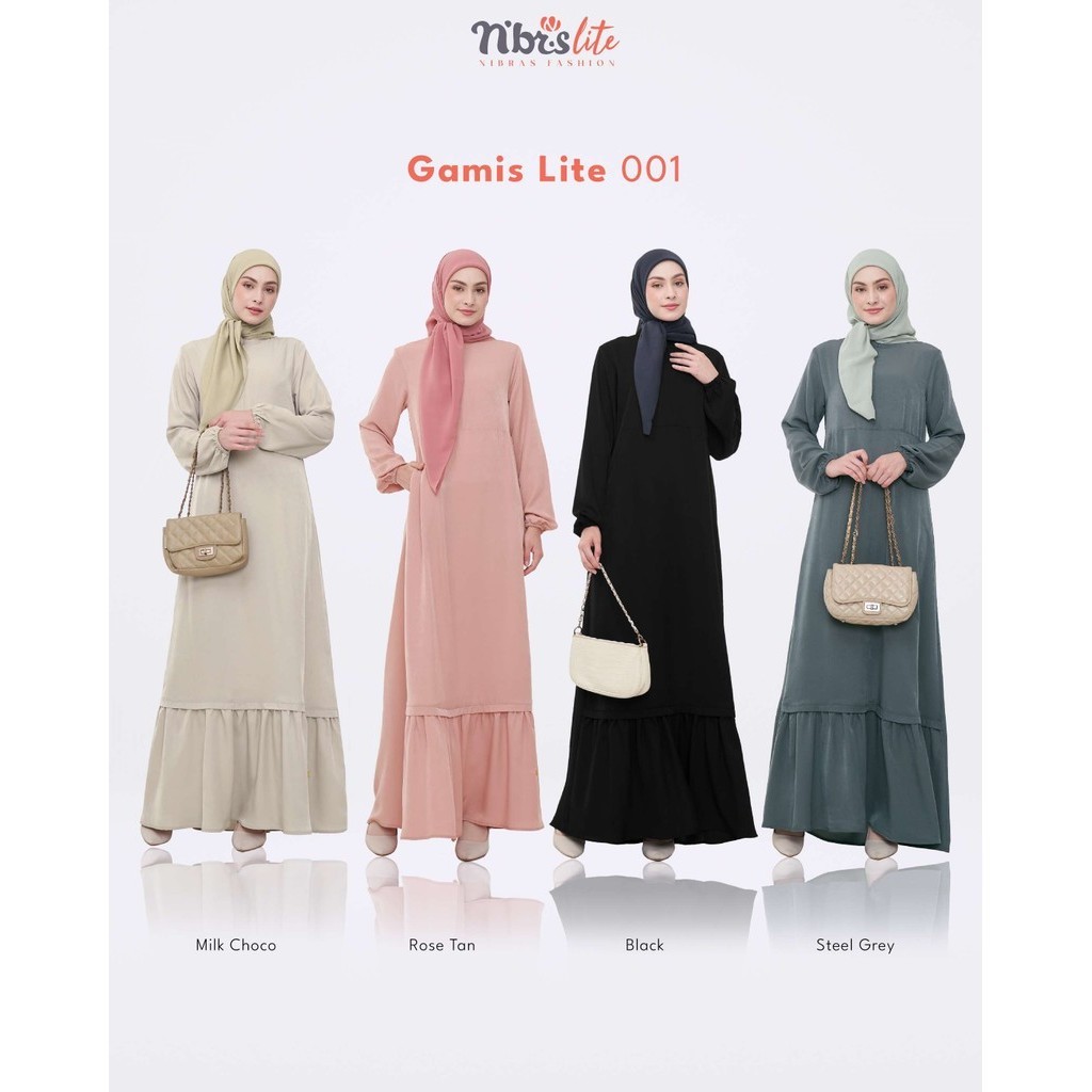 Gamis Lite 001 ชุดเดรสมุสลิมผู้หญิงผู้ใหญ่ by Megastore