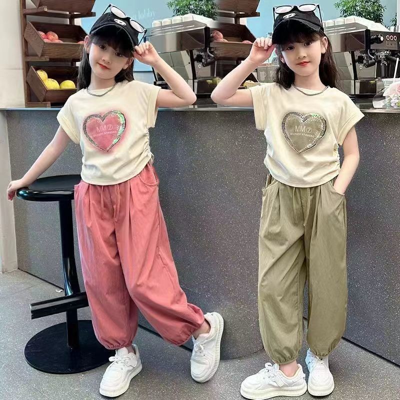 8-16 ปีชุดเด็กผู้หญิงเวอร์ชั่นเกาหลี โดปามีน ชุดสูทสองชิ้นสําหรับเด็กผู้หญิง**&&
