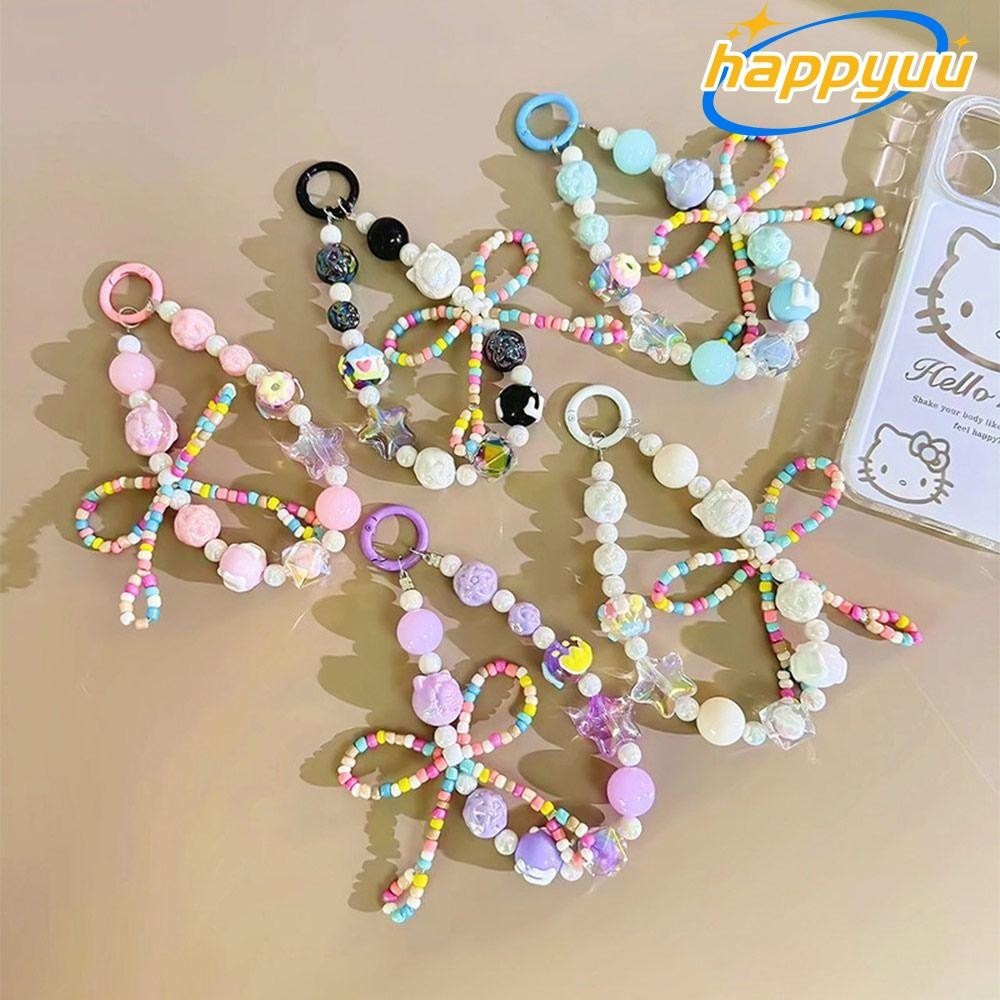 Happyuu Phone Charm Rope, จี้ป้องกันการสูญหาย Labubu สายคล้องโทรศัพท์มือถือ, เชือกเส้นเล็กโซ่มือถือ Pop Mart Series สีสันสดใส