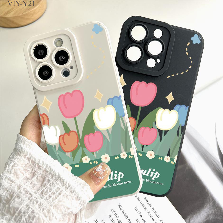 VIVO Y21 Y21S Y21T Y21A Y33S Y33T Y01 Y01A Y15S Y15A Y15C Y50 Y30 Y30i เคสวีโว่ สำหรับ Lucky Tulip เคส เคสโทรศัพท์