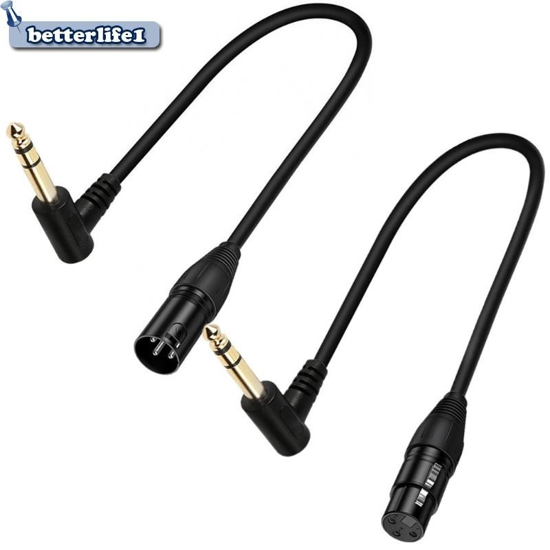 Btm 1 4 TS TRS Male to XLR อะแดปเตอร์สายเคเบิ้ล XLR to 1 4 Stereo Balanced เชื่อมต่อสายเคเบิ้ล สําหร