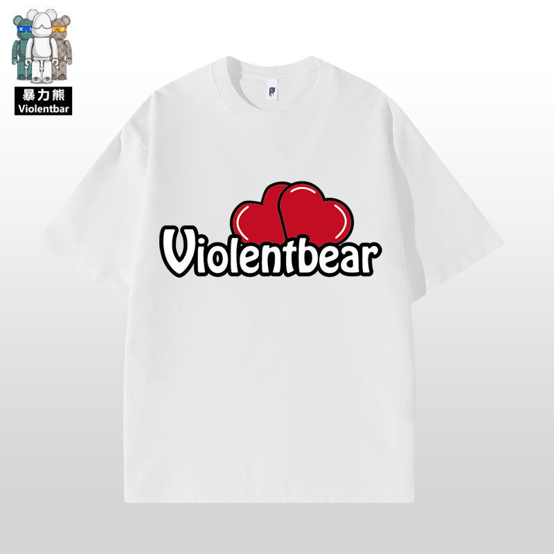 [พร้อมส่ง][Violent Bear] official upgrade 250 grams heavy Xi สไตล์ คอกลม สินค้ามาใหม่ ชีฟอง เกาหลี