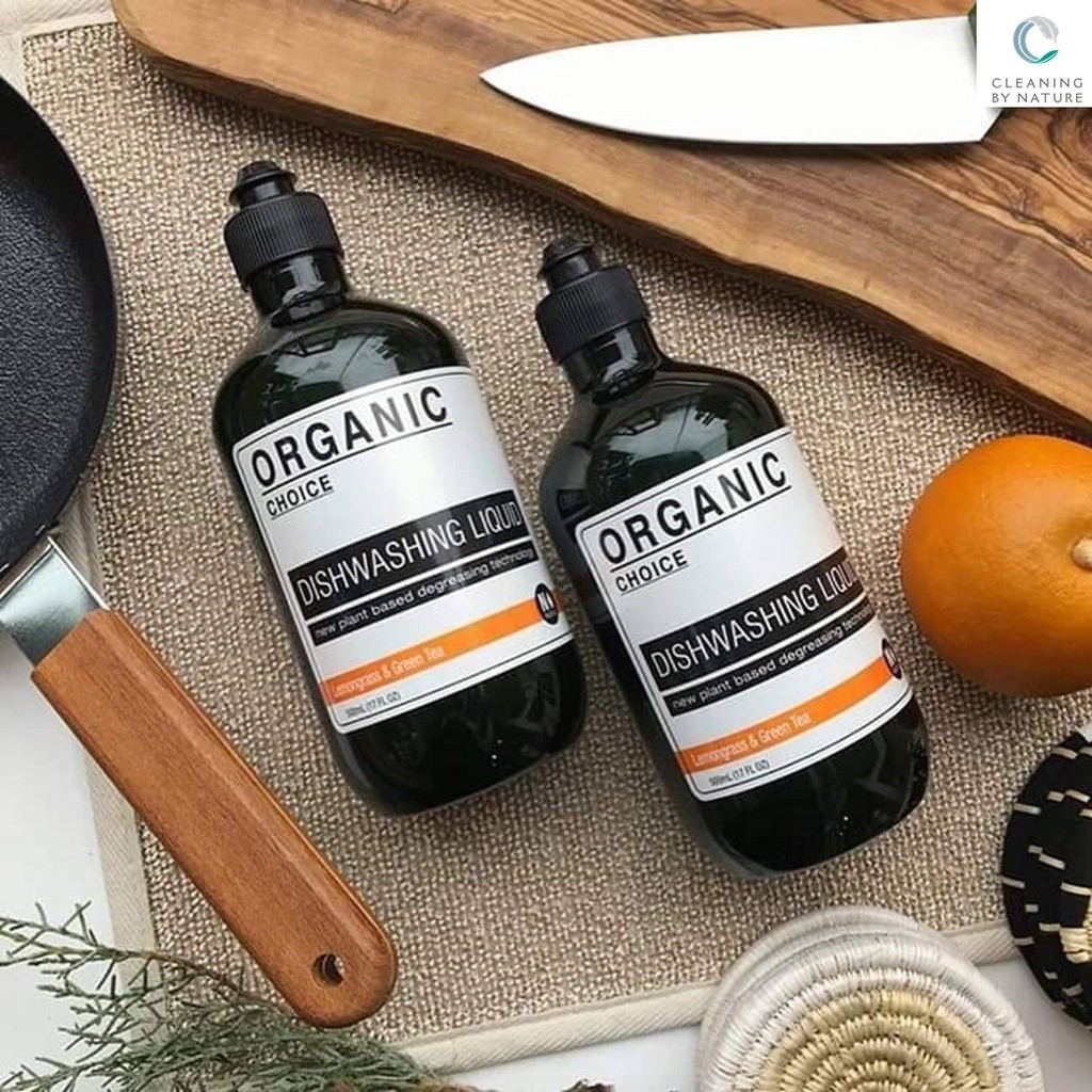 น้ำยากำจัดคราบ ผลิตภัณฑ์ล้างจาน น้ำยาล้างจาน Organic Choiceกลิ่นตะไคร้ชาเขียว น้ำยาล้างจานธรรมชาติ ล