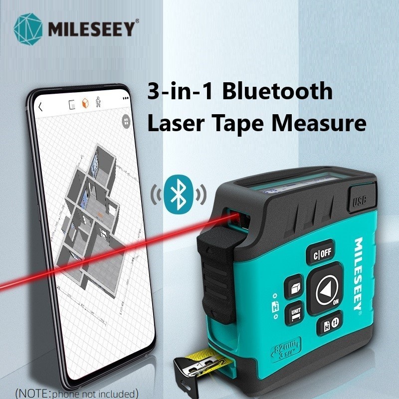 Mileseey DT20 Bluetooth เลเซอร์เทปวัด азерная рулетка สมาร์ทดิจิตอลจอแสดงผล trena เลเซอร์เทปวัดบลูทู