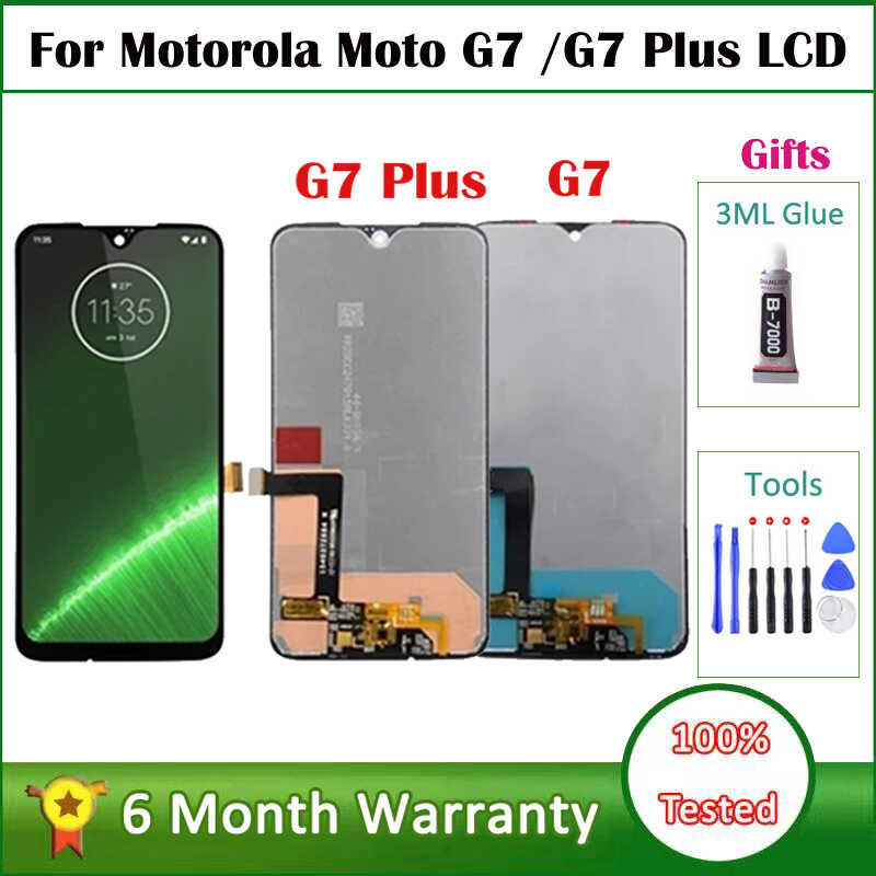 Tested LCD For MOTO G7/G7 PLUS LCD Display Touch Screen Digitizer Assembly For G7 G7 XT1962 G7plus