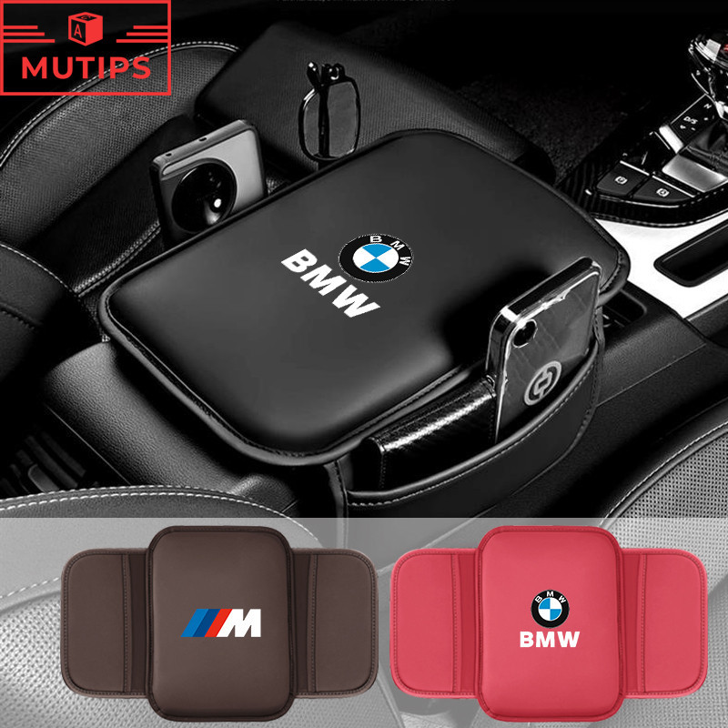 BMW ที่เท้าแขนในรถ เบาะที่เท้าแขนรถยนต์ คอนโซลกลางที่เท้าแขนปก เบาะ พร้อมถุงเก็บ Bmw M G20 F10 E46 F30 E39 G30 E60 E90 X1 E84 F48 645ci E63 E36 E30 X3 F25 G01 F32 F34 E92 G22 F44 IX3 I4 IX