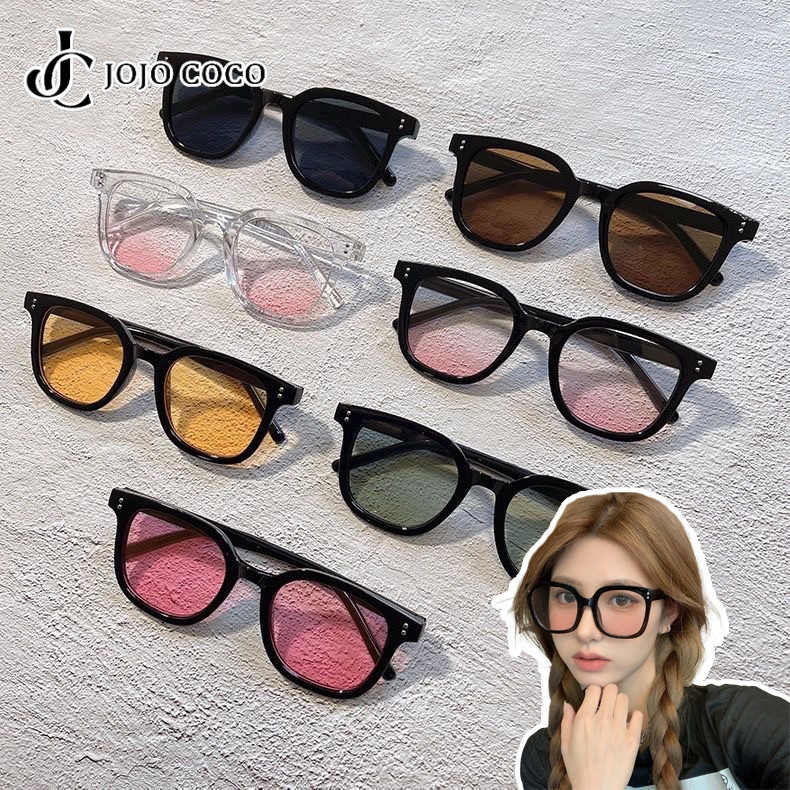 Jojo COCO GM Blush Glasses Gradient Retro แว่นตากันแดดข้าวเล็บสไตล์แว่นตา
