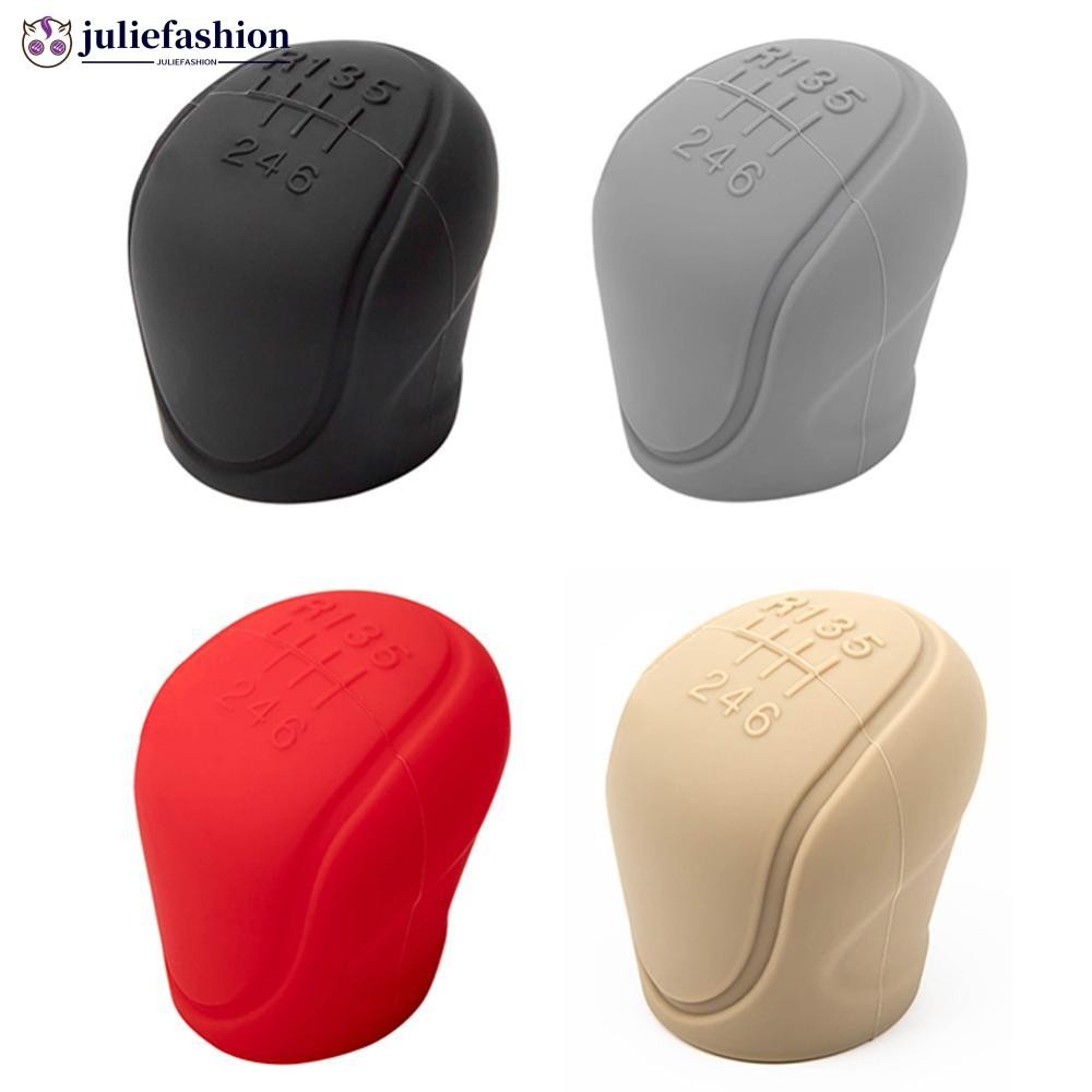 JULIEFASHION Universal 6Speed รถซิลิโคนเกียร์ Shift Knob Cover เกียร์ Shift Non-Slip Grip Handle ป้องกันครอบคลุมอุปกรณ์ตกแต่งภายใน U9W4