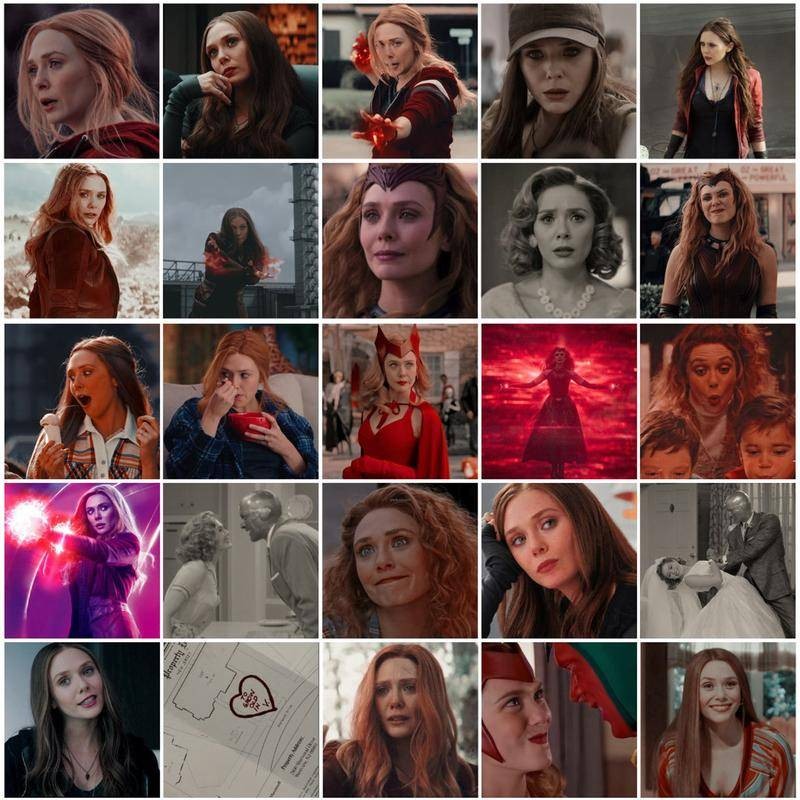 Scarlet Witch Wanda Maximoff Elizabeth Olsen Marvel Room Decor ความงามชุดห้องนอน Wall Decor