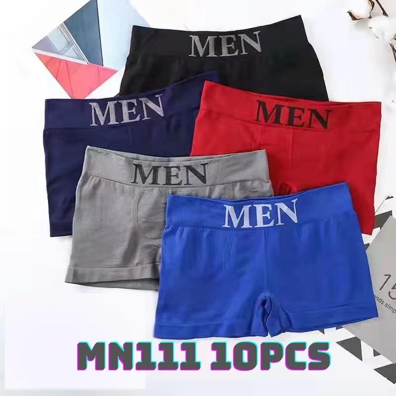 10PCS กางเกงใน กางเกงชั้นใน กางเกงซับใน กางเกงในผู้ชาย ฟรีไซส์ เอว 28-44นิ้ว