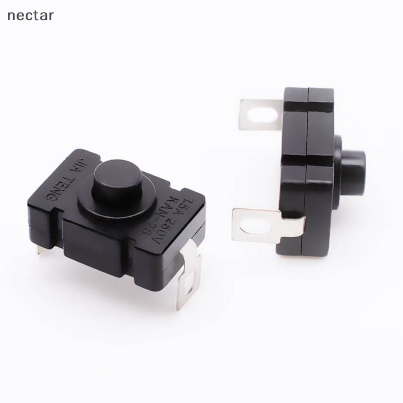 Tar 5 ชิ้น KAN-28 1.5A250V ไฟฉายสวิทช์ล็อคด้วยตนเอง SMD สวิตช์ปุ่มกด N