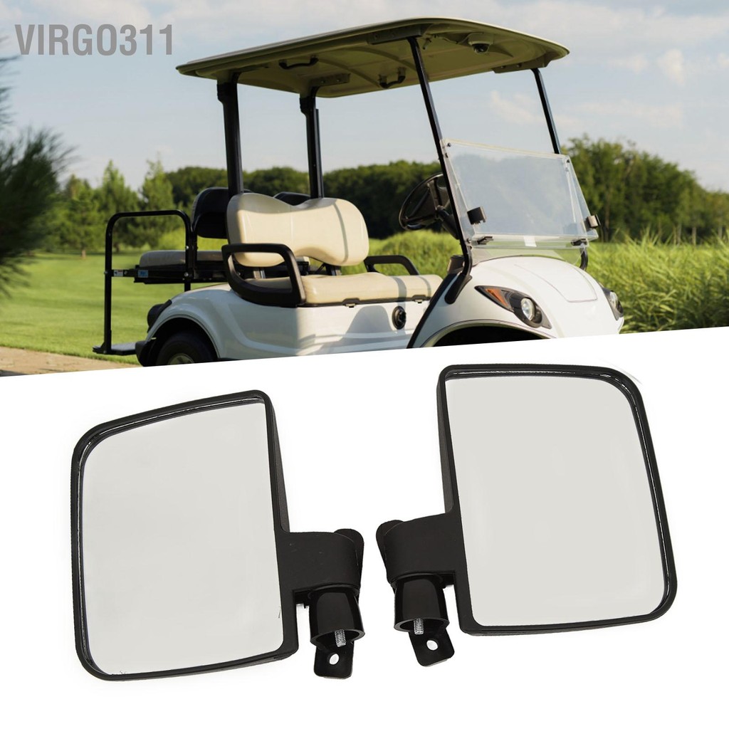 Virgo311 กระจกรถกอล์ฟ 2 Pack กระจกมองข้าง รถกอล์ฟกระจกมองหลังสำหรับ Club Car สำหรับ EZGO