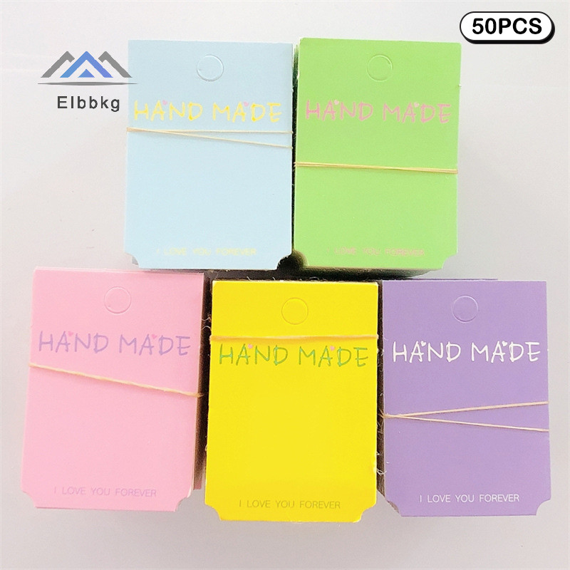 Eibbkg 50PCS กิ๊บติดผมการ์ดเครื่องประดับบรรจุภัณฑ์ถุงการ์ดกระดาษการ์ดสําหรับสร้อยคอสร้อยข้อมือต่างหู Studs บรรจุภัณฑ์กระดาษแข็งลดราคา