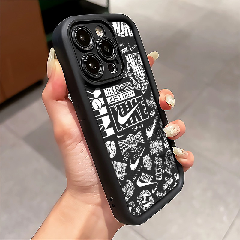 Nike ล่าสุดซิลิโคนแฟนซีกรณี HP OPPO A5i A3x A3 A3s A60 Fullcover A3 Pro 5G Reno 11 11F Cowok A03s A5