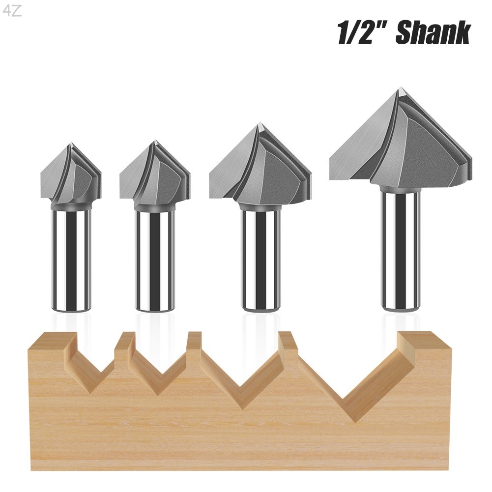 Hop เครื่องมืองานไม้ Diamond V ประเภท MDF Router Bit PCD CNC ไม้มิลลิ่งเครื่องตัดเครื่องกลึง