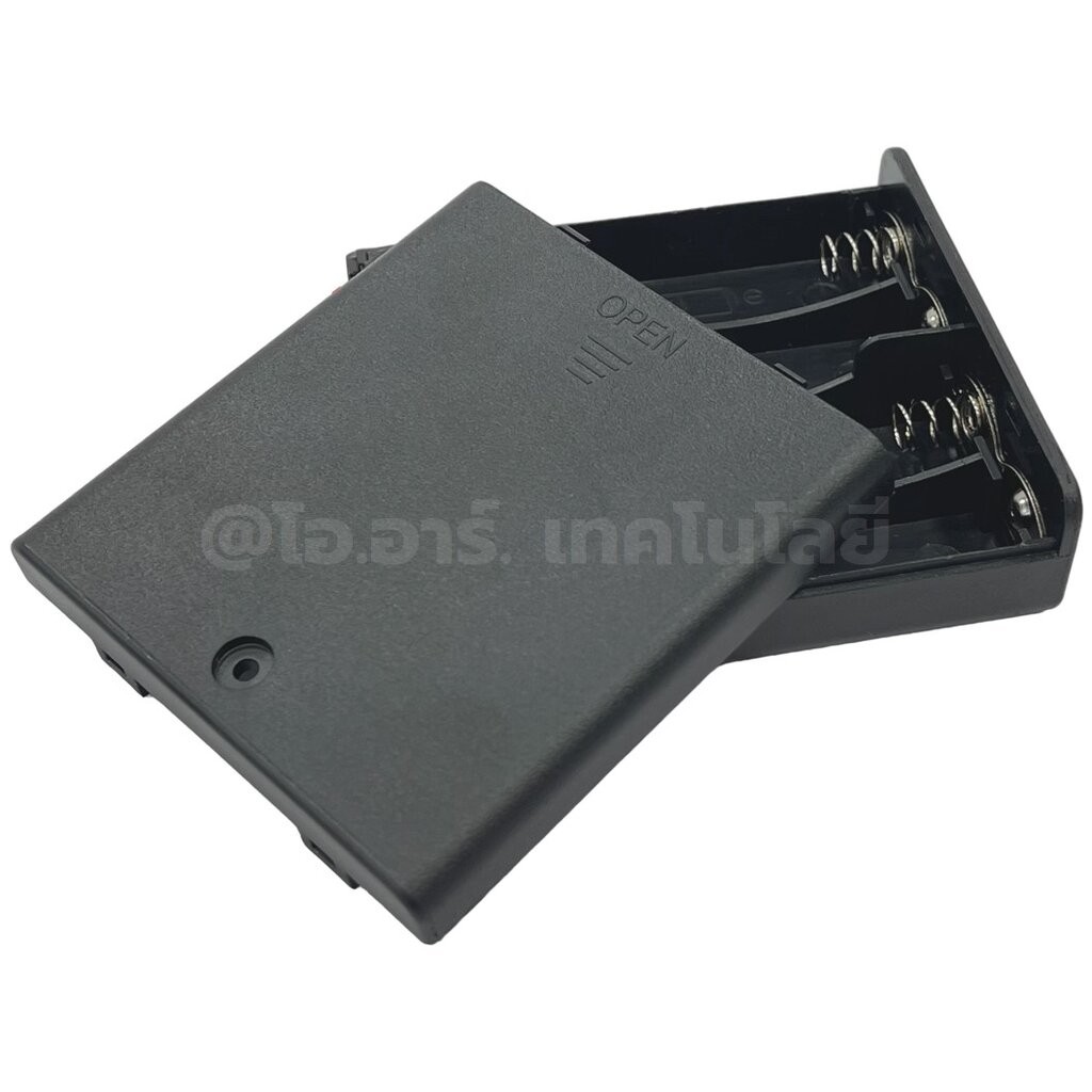 BH-AA รางถ่าน AA 1/2/3/4/8ก้อน แบบมีฝาปิด/ไม่มีฝาปิด อนุกรม Battery Holder Case Box AA 1.5-12VDC