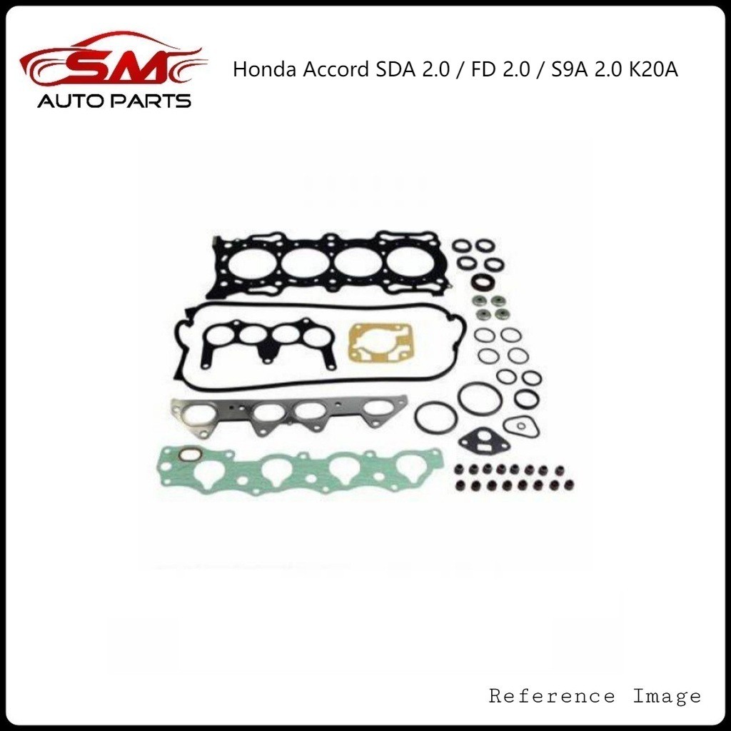 ชุดหัวด้านบน/ชุดยกเครื่องปะเก็นสําหรับ Honda Accord SDA 2.0 / FD 2.0 / S9A 2.0 K20A (คาร์บอน/โลหะ)