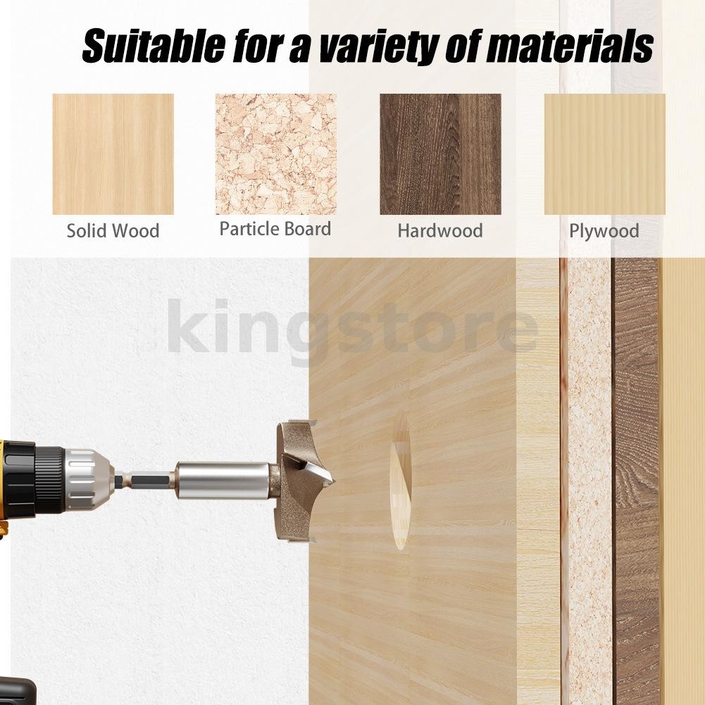 10มิลลิเมตรถึง50มิลลิเมตรมืออาชีพหกเหลี่ยมก้านงานไม้บานพับน่าเบื่อบิตทังสเตนคาร์ไบด์ใบมีดสามฟันคู่ใบมีดออกแบบหลายขนาด - รูปที่ 5