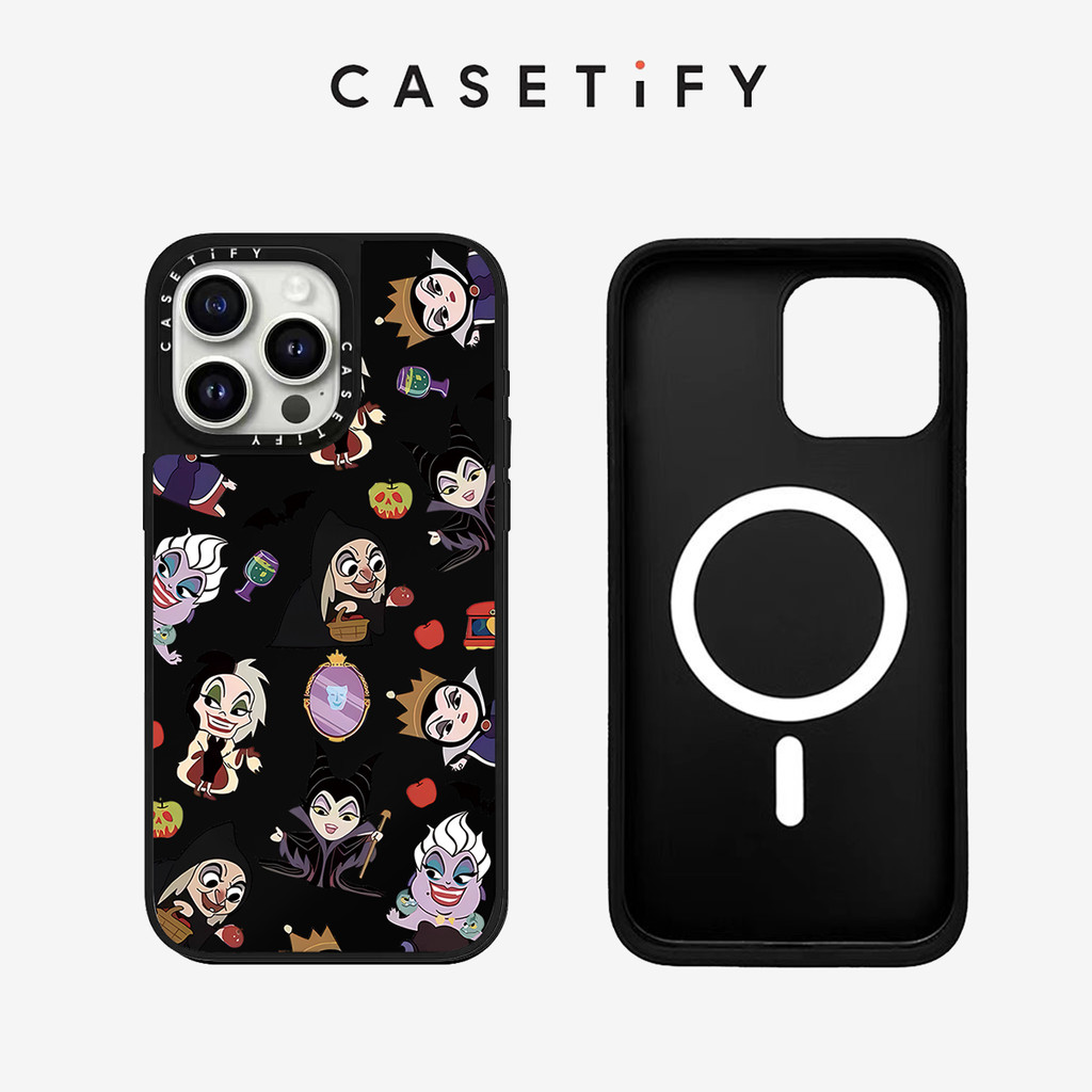 Magnetic Animated full screen witch Mirror Hardเคสโทรศัพท์ปลอกสําหรับIPhone 15 ProMax 15Pro 15 14 13 12 11 Pro Maxกรณีห่อกันกระแทกด้านหลังอะคริลิค