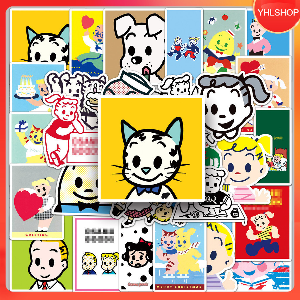 🍀ส่งจากไทย🍀 50แผ่น สติกเกอร์ การ์ตูนญี่ปุ่น Japan Harada Osamu Goods Cartoon Sticker พร้อมส่ง