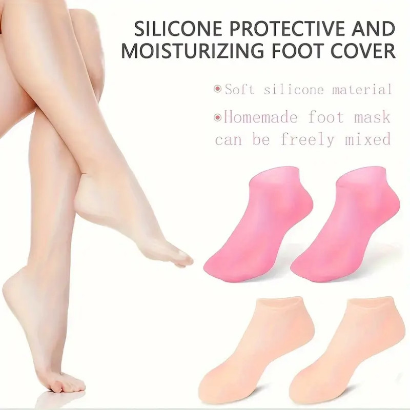 2 คู่ซิลิโคน Foot Care ถุงเท้าเจล Moisturizing Anti-Cracking Dead Skin Remover เท้าสปาเจลถุงเท้า Exfoliating Gel ถุงเท้า Dryness Treatment