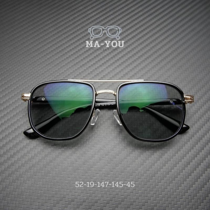แว่นสายตายาว ทรงนักบิน รุ่น "โทนี่" 22038 เลนส์2ชั้นออโต้ ใส่เดิน ใส่ขับรถ ใส่อ่านหนังสือ เล่นมือถือ กันแดด ครบคุ้มมาก